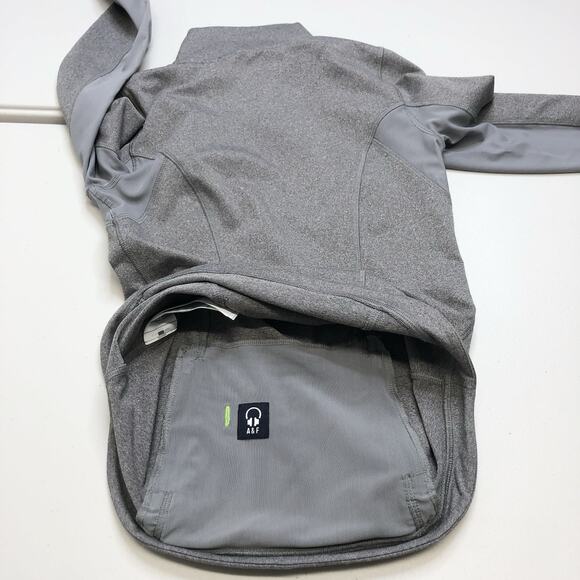 Abercrombie Women's Gray Athletic Pullover 1/4 Zip Sweatshirt Size XS Sporty - Picture 10 of 13